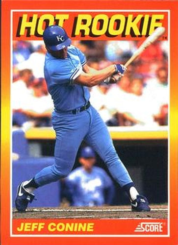 #5 Jeff Conine - Kansas City Royals - 1991 Score Baseball - Hot Rookies