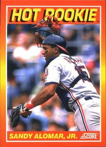 #6 Sandy Alomar Jr. - Cleveland Indians - 1991 Score Baseball - Hot Rookies