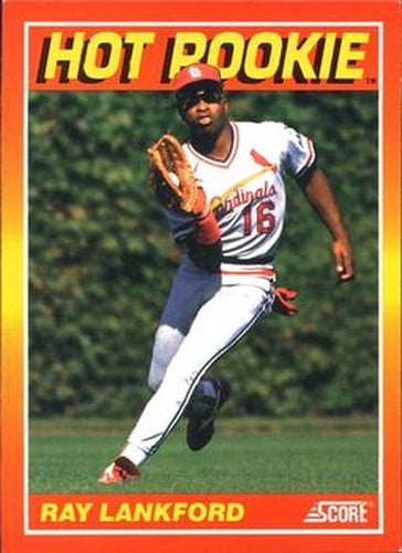 #7 Ray Lankford - St. Louis Cardinals - 1991 Score Baseball - Hot Rookies