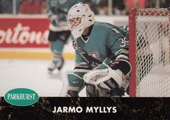 #162 Jarmo Myllys - San Jose Sharks - 1991-92 Parkhurst Hockey