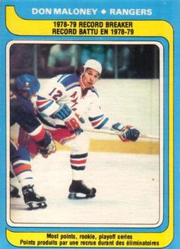 #162 Don Maloney - New York Rangers - 1979-80 O-Pee-Chee Hockey
