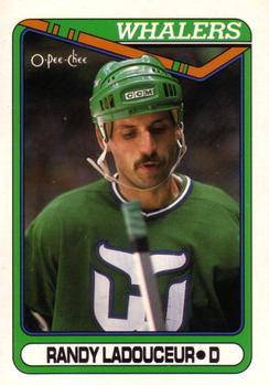 #162 Randy Ladouceur - Hartford Whalers - 1990-91 O-Pee-Chee Hockey