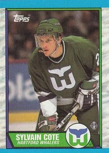 #162 Sylvain Cote - Hartford Whalers - 1989-90 Topps Hockey