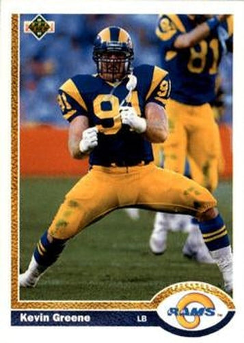 #162 Kevin Greene - Los Angeles Rams - 1991 Upper Deck Football