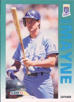 #162 Brent Mayne - Kansas City Royals - 1992 Fleer Baseball