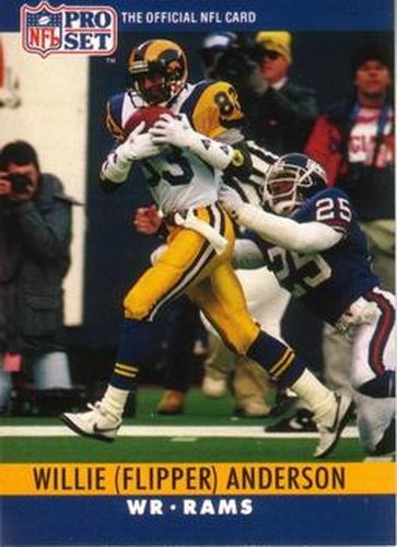 #162 Willie Flipper Anderson - Los Angeles Rams - 1990 Pro Set Football