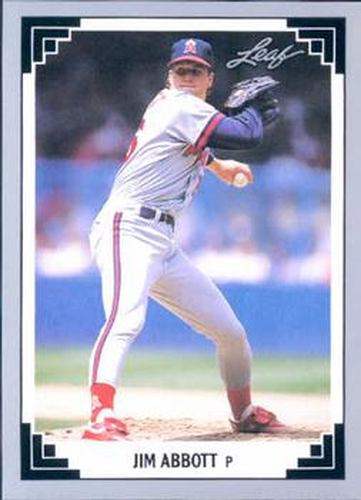 #162 Jim Abbott - California Angels - 1991 Leaf Baseball