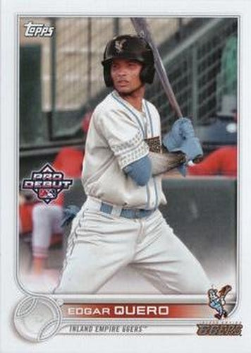 #PD-162 Edgar Quero - Inland Empire 66ers - 2022 Topps Pro Debut Baseball