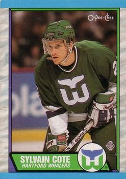 #162 Sylvain Cote - Hartford Whalers - 1989-90 O-Pee-Chee Hockey
