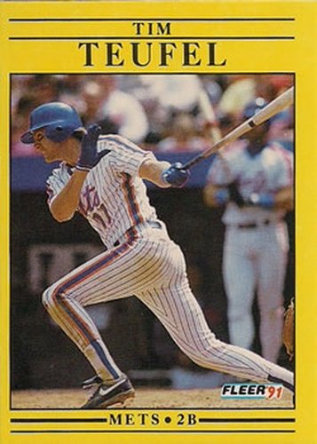 #162 Tim Teufel - New York Mets - 1991 Fleer Baseball
