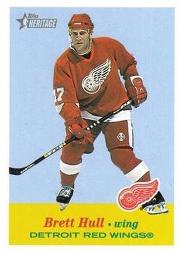 #162 Brett Hull - Detroit Red Wings - 2001-02 Topps Heritage Hockey