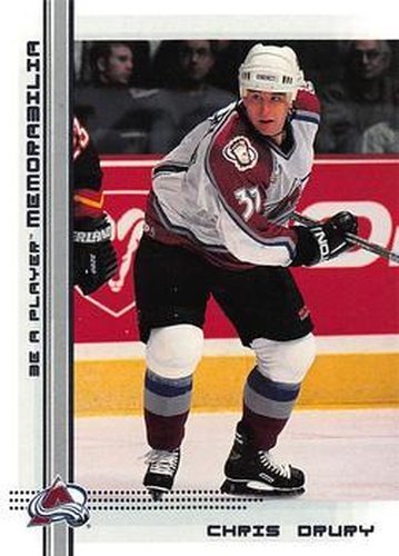 #162 Chris Drury - Colorado Avalanche - 2000-01 Be a Player Memorabilia Hockey