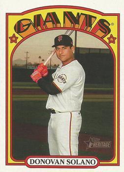 #162 Donovan Solano - San Francisco Giants - 2021 Topps Heritage Baseball