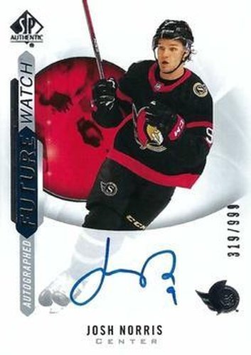 #162 Josh Norris - Ottawa Senators - 2020-21 SP Authentic Hockey