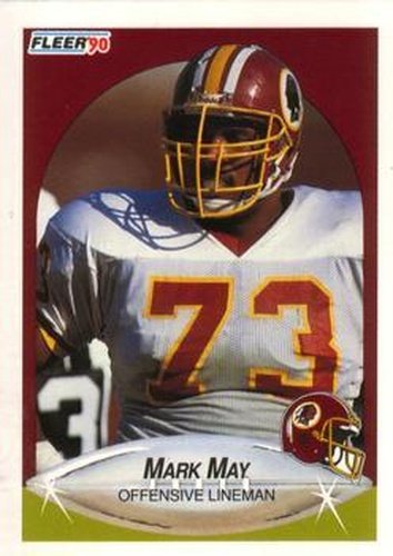 #162 Mark May - Washington Redskins - 1990 Fleer Football