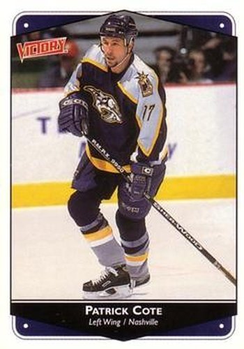 #162 Patrick Cote - Nashville Predators - 1999-00 Upper Deck Victory Hockey