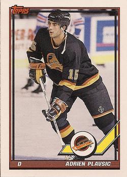 #162 Adrien Plavsic - Vancouver Canucks - 1991-92 Topps Hockey
