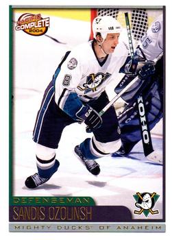 #162 Sandis Ozolinsh - Anaheim Mighty Ducks - 2003-04 Pacific Complete Hockey
