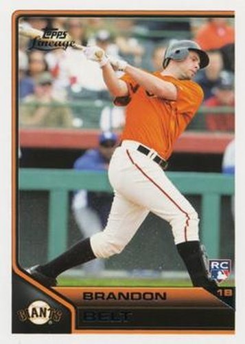 #162 Brandon Belt  - San Francisco Giants - 2011 Topps Lineage Baseball