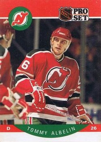 #162 Tommy Albelin - New Jersey Devils - 1990-91 Pro Set Hockey