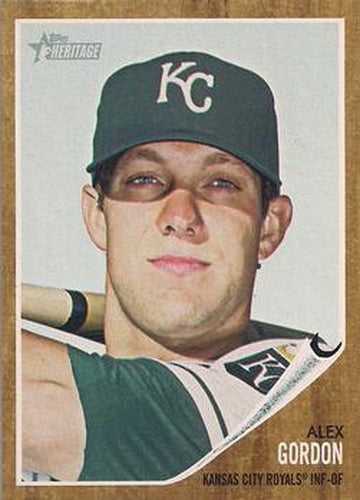 #162 Alex Gordon - Kansas City Royals - 2011 Topps Heritage Baseball