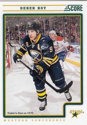 #163 Derek Roy - Dallas Stars - 2012-13 Score Hockey