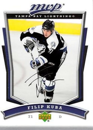 #163 Filip Kuba - Tampa Bay Lightning - 2007-08 Upper Deck MVP Hockey