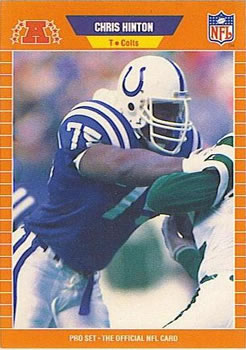 #163 Chris Hinton - Indianapolis Colts - 1989 Pro Set Football