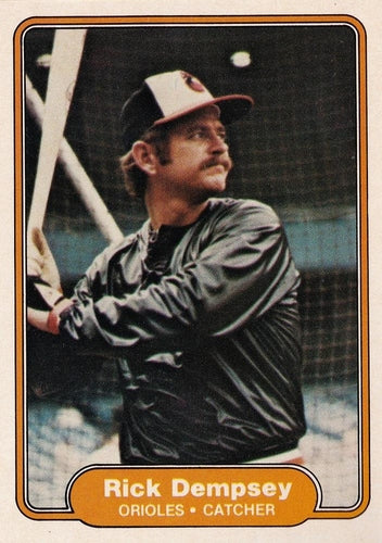 #163 Rick Dempsey - Baltimore Orioles - 1982 Fleer Baseball