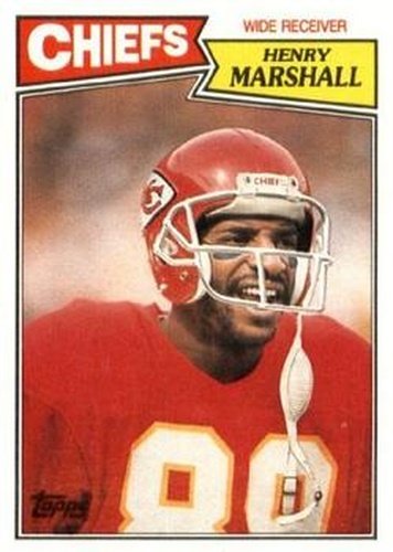 #163 Henry Marshall - Kansas City Chiefs - 1987 Topps Football
