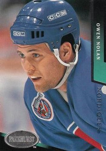 #163 Owen Nolan - Quebec Nordiques - 1993-94 Parkhurst Hockey