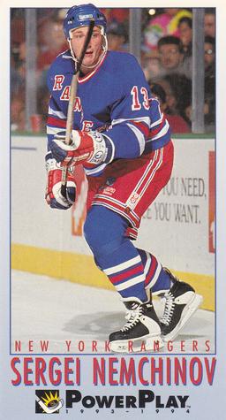 #163 Sergei Nemchinov - New York Rangers - 1993-94 Fleer PowerPlay Hockey