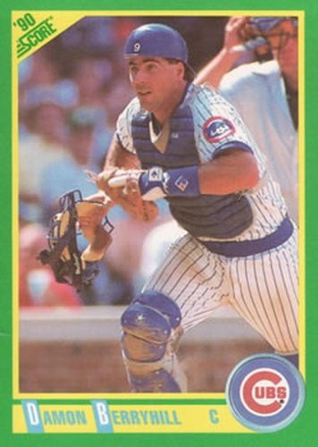 #163 Damon Berryhill - Chicago Cubs - 1990 Score Baseball