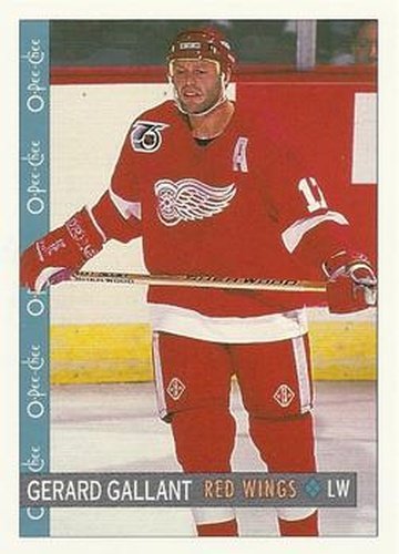 #163 Gerard Gallant - Detroit Red Wings - 1992-93 O-Pee-Chee Hockey