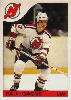 #163 Paul Gagne - New Jersey Devils - 1985-86 O-Pee-Chee Hockey