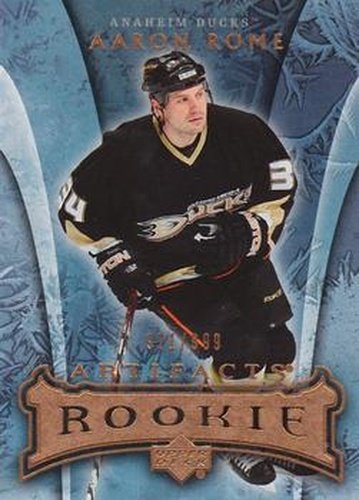 #163 Aaron Rome - Anaheim Ducks - 2007-08 Upper Deck Artifacts Hockey