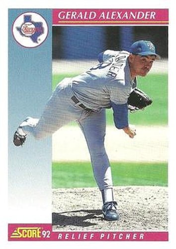 #163 Gerald Alexander - Texas Rangers - 1992 Score Baseball