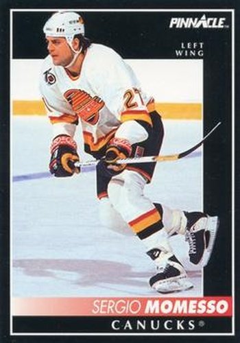 #163 Sergio Momesso - Vancouver Canucks - 1992-93 Pinnacle Canadian Hockey