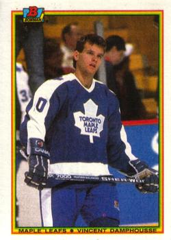 #163 Vincent Damphousse - Toronto Maple Leafs - 1990-91 Bowman Hockey