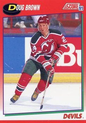 #163 Doug Brown - New Jersey Devils - 1991-92 Score Canadian Hockey
