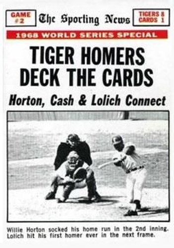 #163 World Series Game #2 - Tiger Homers Deck the Cards - Detroit Tigers / St. Louis Cardinals - 1969 Topps Baseball