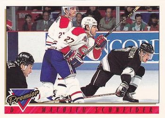 #163 Mathieu Schneider - Montreal Canadiens - 1993-94 Topps Premier Hockey