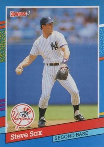 #163 Steve Sax - New York Yankees - 1991 Donruss Baseball