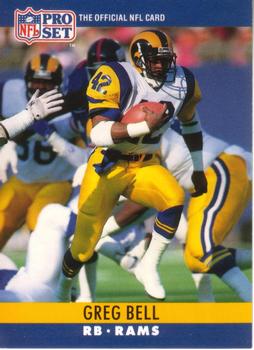 #163 Greg Bell - Los Angeles Rams - 1990 Pro Set Football