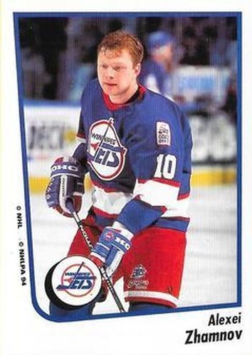 #163 Alexei Zhamnov - Winnipeg Jets - 1994-95 Panini Hockey Stickers
