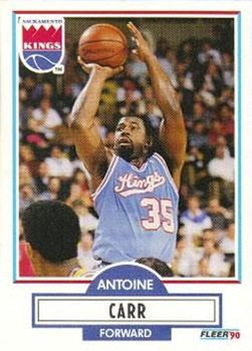 #163 Antoine Carr - Sacramento Kings - 1990-91 Fleer Basketball