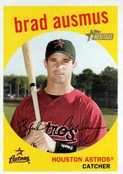 #163 Brad Ausmus - Houston Astros - 2008 Topps Heritage Baseball