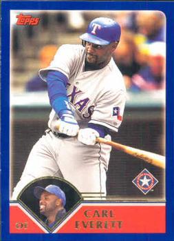 #163 Carl Everett - Texas Rangers - 2003 Topps Baseball