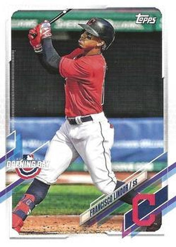 #163 Francisco Lindor - Cleveland Indians - 2021 Topps Opening Day Baseball
