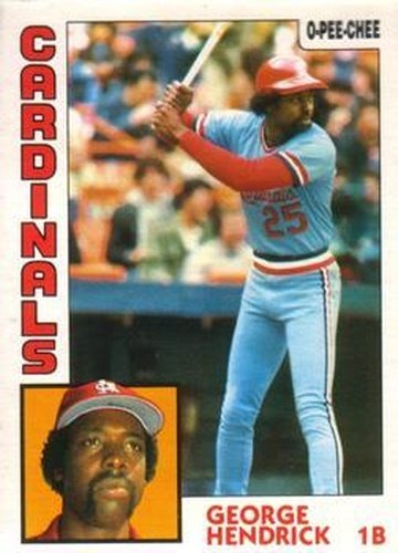 #163 George Hendrick - St. Louis Cardinals - 1984 O-Pee-Chee Baseball